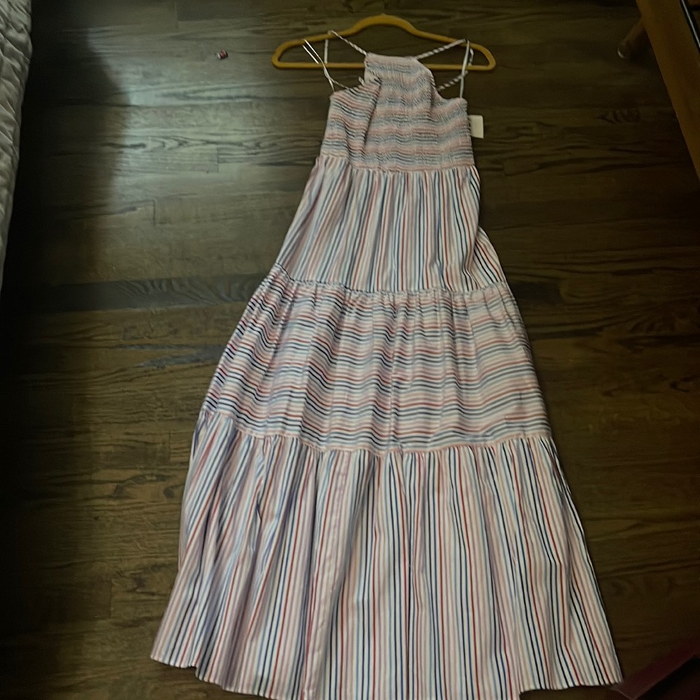 Zara new with tags cotton striped maxi